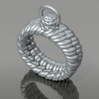 O Ring in Form eines geknoteten Bondage Seils