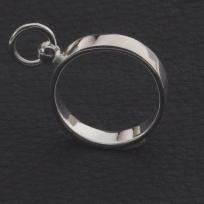 Schmaler Ring der O aus Silber